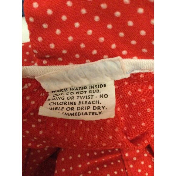 Vintage Nannette Girls Pinafore Dress Peter Pan Collar Embroidered Strawberries - Picture 6 of 8